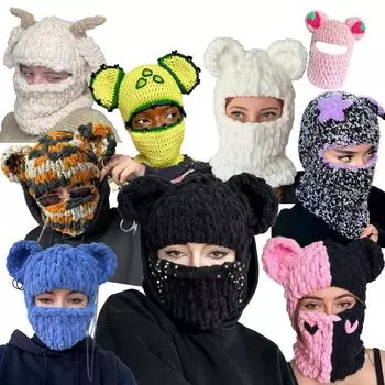 Весенняя новинка, чистая шерстяная шапка ручной вязки с узором Gossip, допаминовая шапка для взрослых one size, excluding accessories