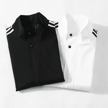 Весенняя новинка мужская и женская спортивная куртка Three Bars повседневная куртка универсальное пальто одежда S белый