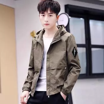 Весенняя новинка, мужская куртка большого размера, тонкая мужская куртка с капюшоном M