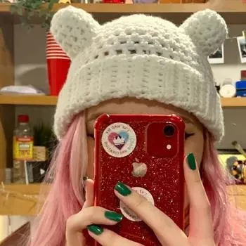 Весенняя новинка: шапка-свитер с цветными блоками, шерстяная шапка ручной вязки, маска, встроенная теплая маска. 50-54cm Child