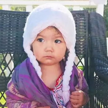 Весенняя новинка: шапка-свитер с цветными блоками, шерстяная шапка ручной вязки, маска, встроенная теплая маска. 45-50Cm Child