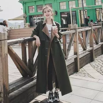 Весенняя новинка, женская поддельная двухкомпонентная ветровка контрастного цвета, женское пальто средней длины S