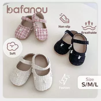 Весенняя обувь для девочек с изображением кролика из мультфильма, износостойкая обувь для девочек, обувь на липучках для малышей bafanou X1010 S(11cm) белый