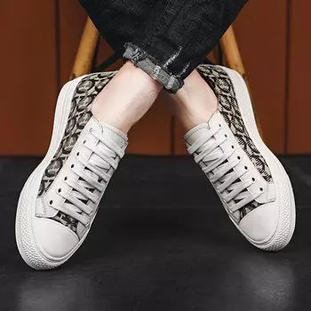 Весенняя обувь, кроссовки из натуральной кожи, универсальная дышащая повседневная обувь с низким берцем, мужская парусиновая обувь, молодежная обувь на плоской подошве 39 белый