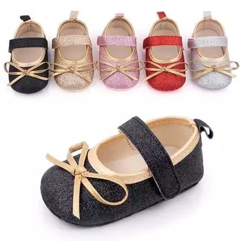 Весенняя обувь принцессы с бантом для маленьких девочек, милая тонкая обувь для малышей с мягкой подошвой, летние первые ходунки M