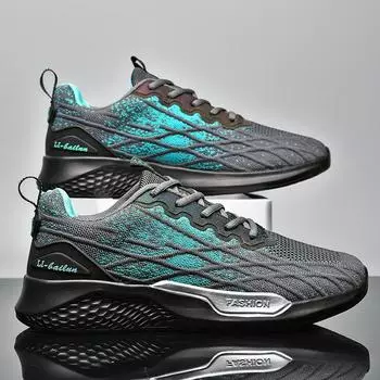 Весенняя популярная мужская обувь из сетчатой ткани Fly, модная обувь, ультралегкая модная повседневная обувь, спортивная обувь, кроссовки для бега для мужчин 39