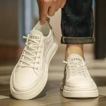 Весенняя повседневная мужская обувь Универсальная обувь из ткани Old Beijing Тканевые туфли Обувь Pedal Peas Удобная повседневная обувь Single 44 белый