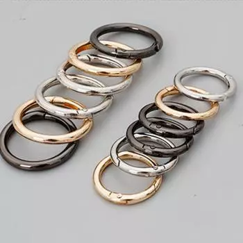 Весенняя пряжка из цинкового сплава, открытая кольцевая пряжка, 2 шт./сумки, подвесные аксессуары, кольцо, подвесной брелок, подвесная пряжка чёрный
