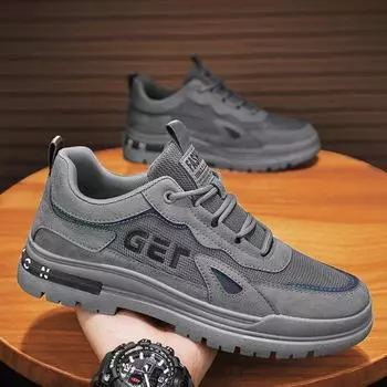 Весенняя рабочая обувь мужская 2024 года, новая летняя обувь из сетки для инструментов, дышащая мужская нескользящая рабочая обувь для строительных площадок 39