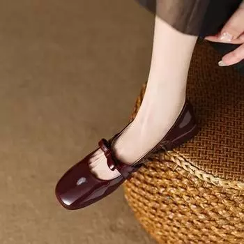 Весенняя роскошная обувь для женщин 2025 года, новый дизайн с бантом, модные женские туфли с круглым носком на низком каблуке, повседневные женские туфли без застежек 34 чёрный