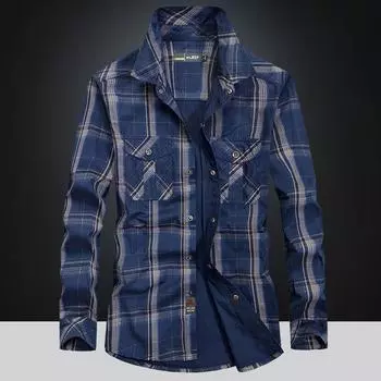 Весенняя рубашка с длинными рукавами, мужская, большого размера, свободная, хлопковая рубашка с инструментами M хаки