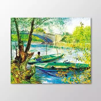 Весенняя рыбалка Мост Клиши, 1887 г. Живопись