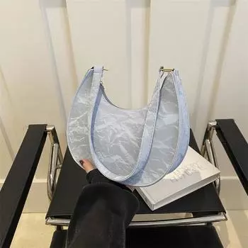 Весенняя сумка через подмышку 2024 года, новая маленькая сумка, индивидуальная эстетическая трендовая сумка через плечо, ретро-модная сумка, женская сумка белый