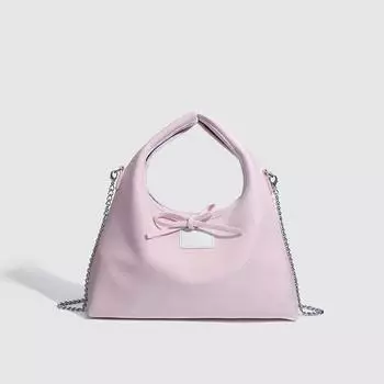 Весенняя сумочка Нежная милая завязка бантом Простая повседневная сумка через плечо Сумка-тоут розовый