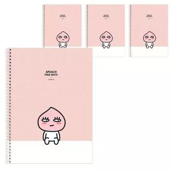 Весенняя тетрадь ICONS Kakao Friends, Apeach, 4 предмета, лучший персонаж Кореи
