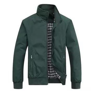 Весенняя толстая мужская куртка-бомбер мотоциклетной пилотной куртки в клетку, плащ большого размера, свободная ветровка с защитой от ультрафиолета, спортивная одежда, уличная куртка для мужчин M чёрный