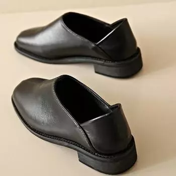 Весенняя женская обувь Модные лоферы Повседневная женская обувь Толстые туфли на плоской подошве 2024 Новая женская обувь Одиночные туфли 35 бежевый