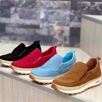 Весенняя женская обувь на плоской подошве, женские слипоны на плоской подошве на платформе, женские замшевые женские теннисные лоферы, мокасины, повседневная обувь 37 чёрный