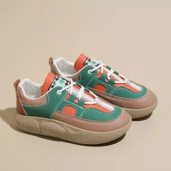 Весенняя женская обувь новые дышащие маленькие белые туфли женские универсальные на платформе спортивные повседневные туфли для папы Q206 35