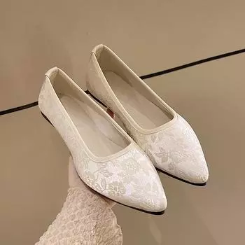 Весенняя женская одежда, новый стиль, остроносые туфли на плоской подошве, удобные повседневные женские туфли без застежек для отдыха на открытом воздухе 35