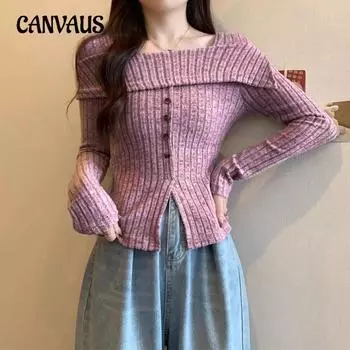 Весенняя женская однобортная блузка с квадратным вырезом и длинным рукавом L фиолетовый