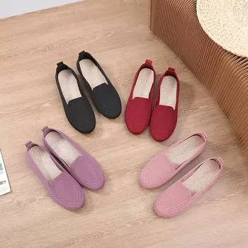 Весенняя женская повседневная модная парусиновая обувь, дышащая тканевая обувь на мягкой подошве 41 чёрный