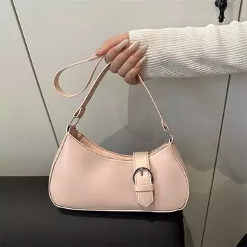 Весенняя женская сумка 2025 года, новая модная женская сумка высокого класса, повседневная сумка через плечо в иностранном стиле, универсальная сумка через подмышку коричневый