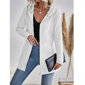 Весенняя женская тонкая куртка, высококачественная женская свободная тонкая однотонная толстовка с капюшоном S светло-серый