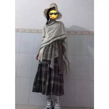 Весенняя женственная юбка А-силуэта контрастных цветов с эластичной талией для женщин M красный