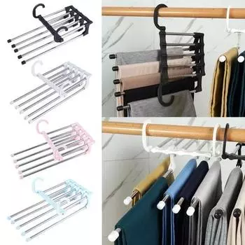Вешалка для брюк Легкая складная вешалка для брюк из нержавеющей стали Компактная вешалка для одежды для дома Спальня