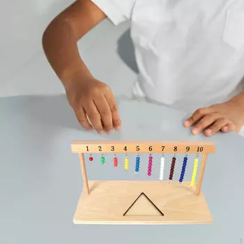 Вешалка для бусин для цветных лестниц, обучающий инструмент для дошкольников с бусинами