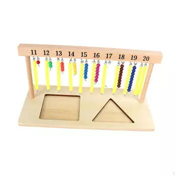 Вешалка для бусин для цветных лестниц, обучающий инструмент для дошкольников с бусинами 11 to 20