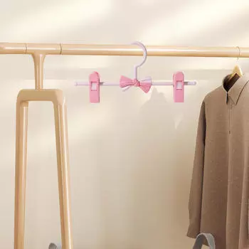 Вешалка для детской одежды, нескользящая выдвижная стойка для брюк, рубашек синий