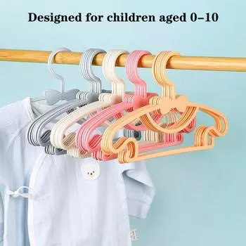Вешалка для детской одежды, пластиковая бытовая вешалка для детской одежды, утолщенная вешалка для сушки одежды, вешалка для одежды с галстуком-бабочкой, 10 шт.