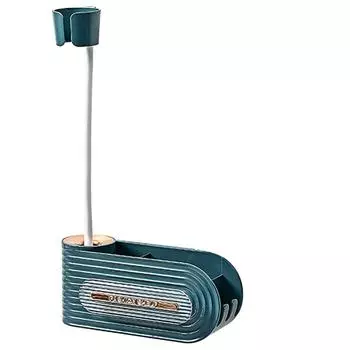 Вешалка для фена с прочным подшипником, водонепроницаемая и влагостойкая, настенные вешалки для фена темно-зеленого