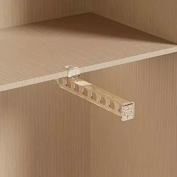 Вешалка для гардероба Телескопическая направляющая для одежды и брюк Вешалка для одежды Прочный кронштейн Крючок Выдвижная выдвижная полка для шкафа прозрачный