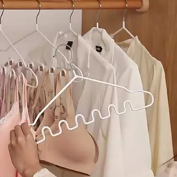 Вешалка для гардероба, жилет для нижнего белья, бытовая вешалка для одежды без следов, сушка одежды, волновая одежда, поддержка хранения, многофункциональная вешалка 42*22.5cm белый