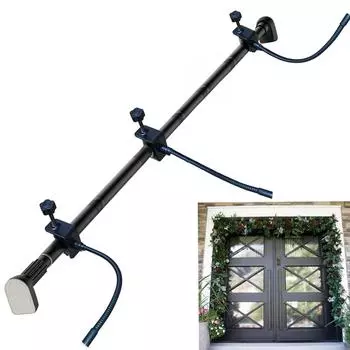 Вешалка для гирлянд для передних дверей шириной в два створа | Сверхпрочный держатель рождественских украшений для венков, огней и гирлянд | Без винтов, сверление, G L