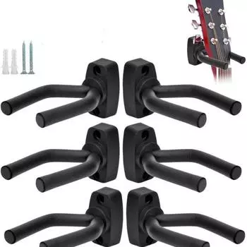 Вешалка для гитары Keep Hook Holder настенное крепление для гитар всех размеров, бас-гитар, мандолины, банджо чёрный