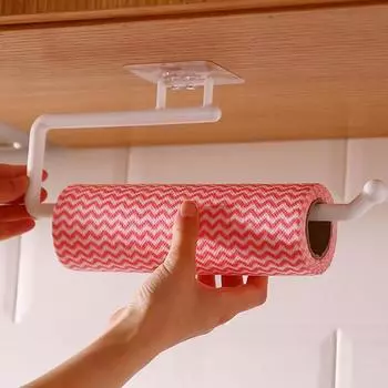 Вешалка для хранения полотенец, вешалка для салфеток, настенная полка для кухонного органайзера, пластиковый держатель для рулона бумаги, украшения для дома S