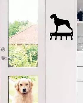 Вешалка для ключей для собак, металлическая настенная вешалка для картин, металлический крючок, настенная вешалка для ключей для домашних животных, вешалки для ванной комнаты XL чёрный