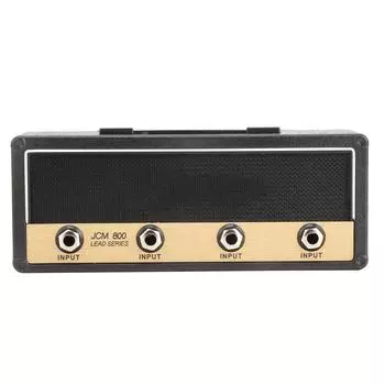 Вешалка для ключей в виде гитарного усилителя, настенный держатель для ключей с 4 брелками в виде гитарных штекеров