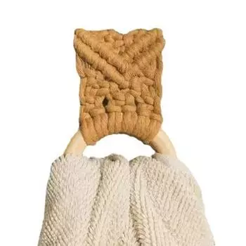 Вешалка для кухонных полотенец Yousheng Кольцо для полотенец для посуды Гладкая поверхность Легко повесить Широко используемый кухонный крючком Подвесной держатель для полотенец для посуды Украшение светло-коричневого