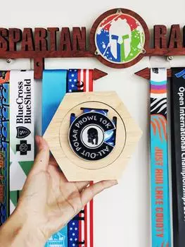 Вешалка для медалей, держатель для медалей, альбом для медалей, прочная стойка для медалей для соревнований, медалей для легкой атлетики, бега, марафонов жёлтый