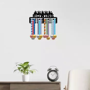 Вешалка для медалей по гребле, настенный органайзер, железная спортивная награда, рамка для медалей по бегу