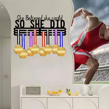 Вешалка для медалей, стойка для демонстрации медалей, металлический держатель для медалей для бега, бегун she did