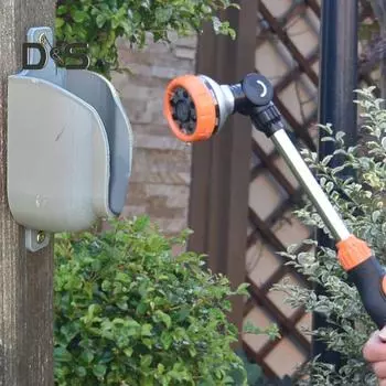 Вешалка для мойки автомобиля, настенное крепление, держатель для распылителя высокого давления, держатель для садового шланга, для хранения на патио в гараже чёрный