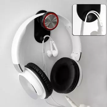 Вешалка для наушников Кронштейн для наушников Держатель для кабеля Крючок для наушников чёрный