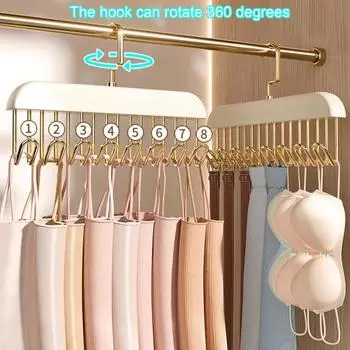 Вешалка для одежды 8 крючков вешалка для пальто держатель жилета из цельного дерева нижнее белье одежда коричневый