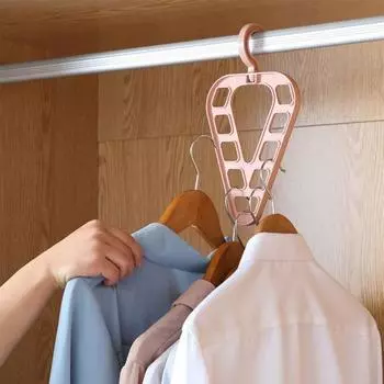 Вешалка для одежды, 9 отверстий, многоразовые пластиковые вешалки-органайзеры для экономии места для дома